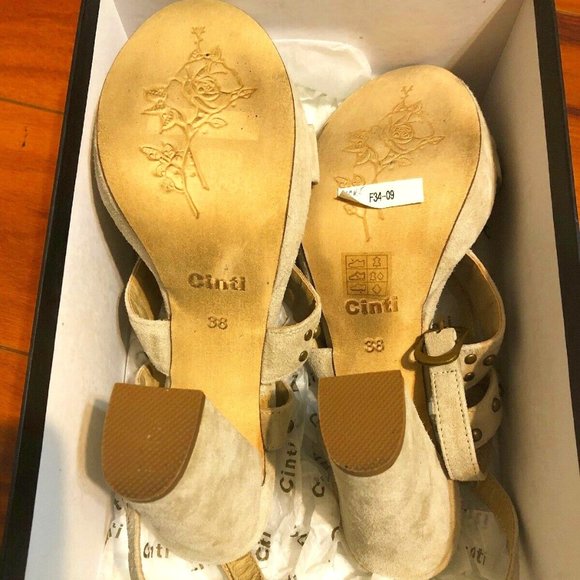 Cinti Heels Beige Color With decorative Studs S38 - Picture 5 of 6